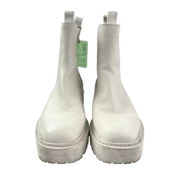 Sam Edelman Laguna Women's Gray Leather Round Toe Platform Chelsea Boots Sz 8.5 - Image 2