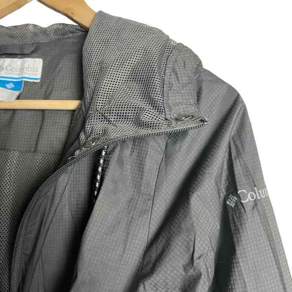 Columbia Pardon My Trench Gray Belted Hooded Windbreaker Rain Jacket Size S - Image 2