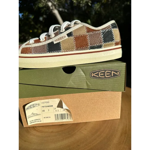 KEEN Womens Elsa Harvest Leather Suede Patchwork Lace Up Sneakers Size 7 - Image 9