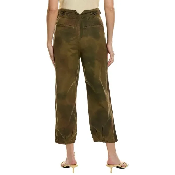 AG Adriano Goldschmied Adel Trousers 27 NWT‎ Barrel Leg Pleated Cropped Utility - Image 3