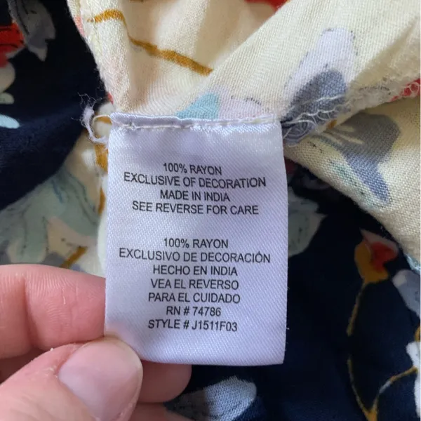Patrons of Peace Cream Boho Floral Dress L - Image 7