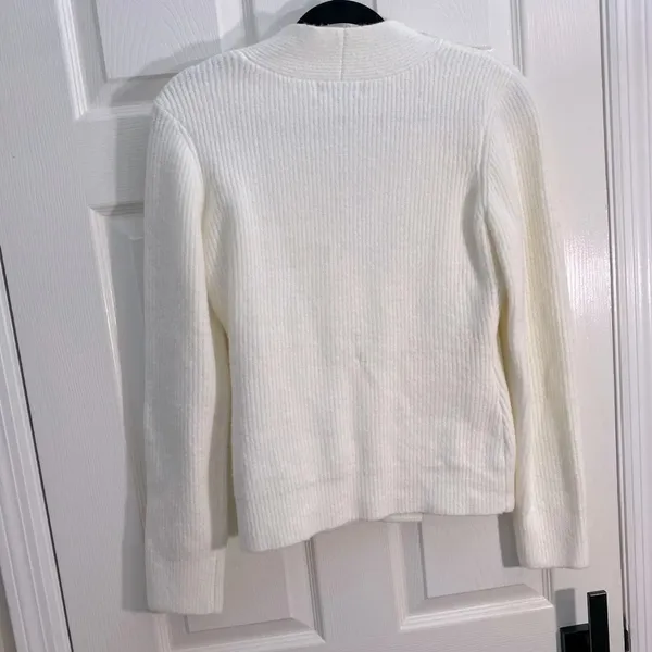 Elegant JLUXLABEL Cream Women's Sweater/cardigan size L - Image 6