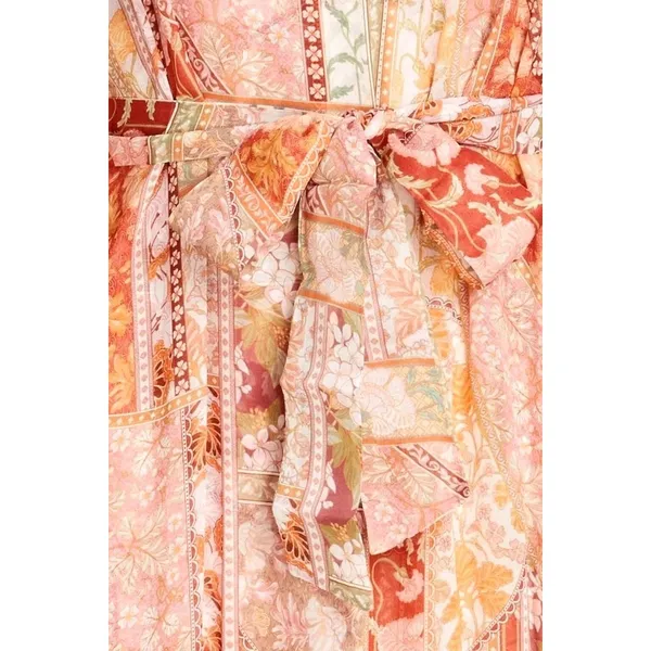 Zimmermann Kaleidoscope Tubular Midi Dress Red Swirl Floral Sz‎ US 2P NEW $1150 - Image 14