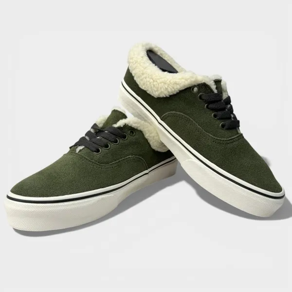 Vans Authentic Sherpa Mule Grape Leaf Green Suede Men 7 Women 8.5 VN000CP4KCZ - Image 6