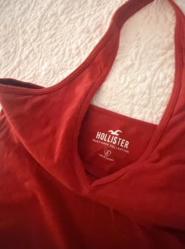 Hollister Red Halter Top - Image 2