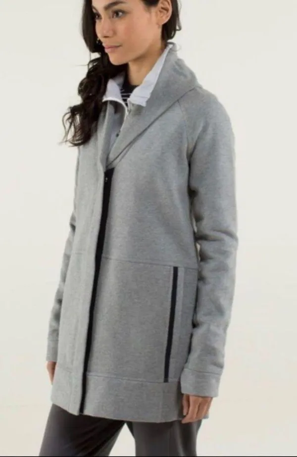 Lululemon Athletica yin to my yang cardi sweatshirt jacket gray and black small‍ - Image 12
