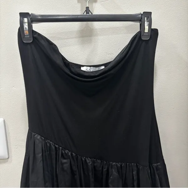 Petal & Pup Annalyse Strapless Bubble Hem Midi Dress Asymmetrical Bodice Size M - Image 6