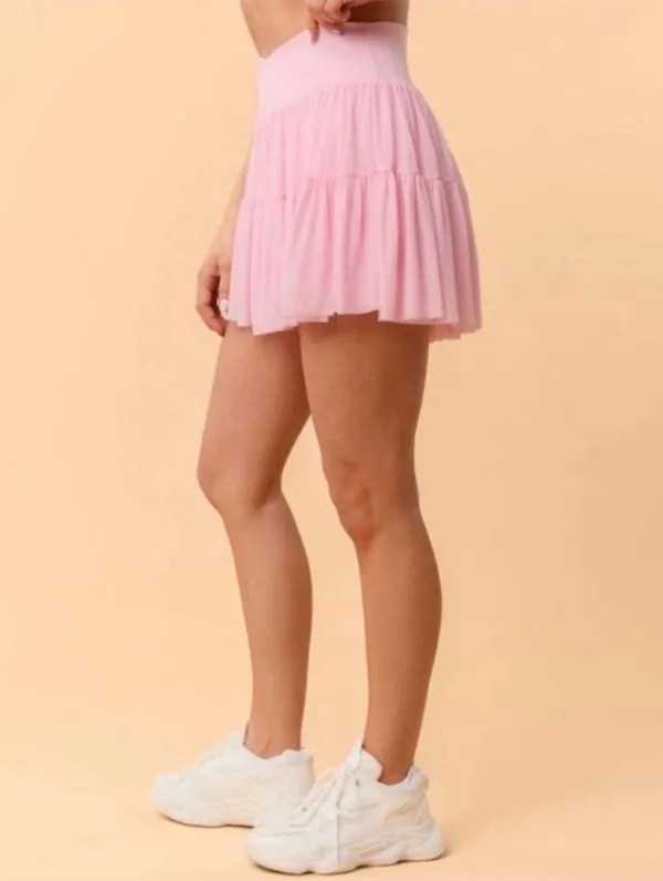 NWT! Popflex Target X Blogilates Women's Ballerina Skort Skirt Pink Size Medium - Image 11