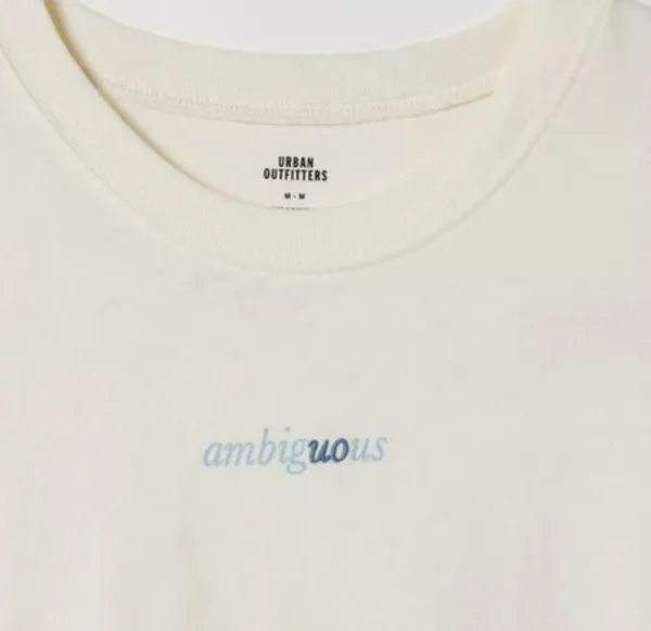 NWOT Urban Outfitters Ambiguous Cream Short Sleeve Tee Unisex size Medium - Image 2