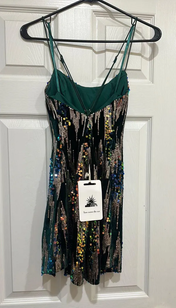 Hello Molly Dress EMERALD HILLS DRESS GREEN SEQUINS - Image 7