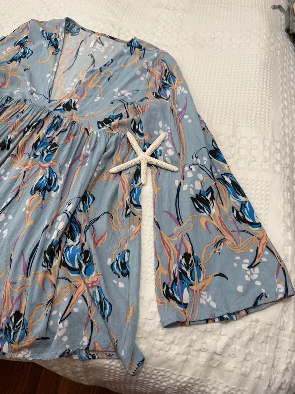 Free People Dress Mini Floral Small Long Sleeve - Image 5