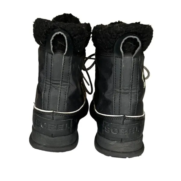 SOREL Explorer Carnival Boots Black/Sea‎ Salt Women’s Size 8.5 - Image 4
