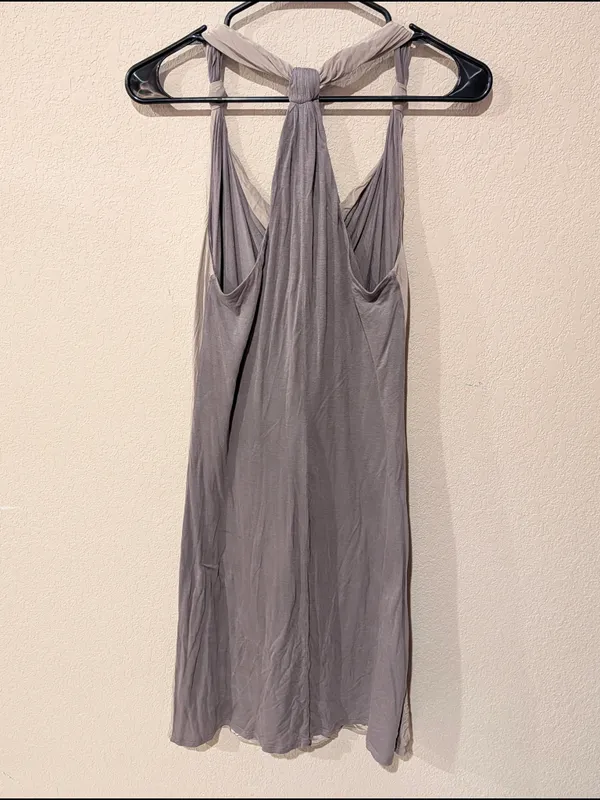 100% Silk Banana Republic Taupe Halter Slip Dress - Image 4