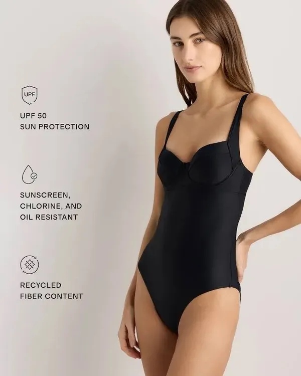 New Quince Italian Underwire One-Piece Swimsuit Size Small MSRP $52 - Image 2