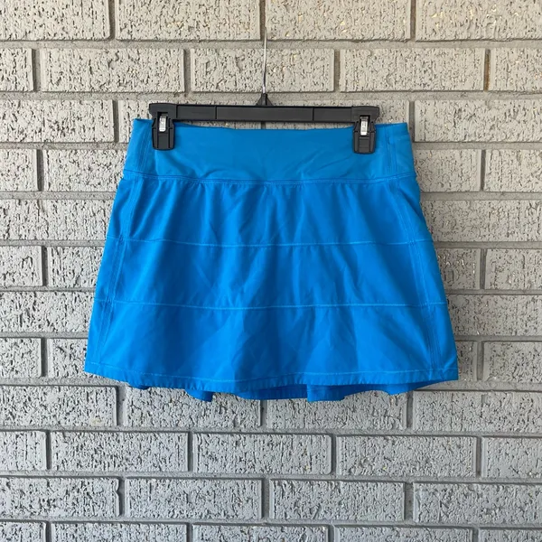 Rare Lululemon Pace Rival Mid-Rise Skirt *Long Poolside Blue Size 6 - Image 4