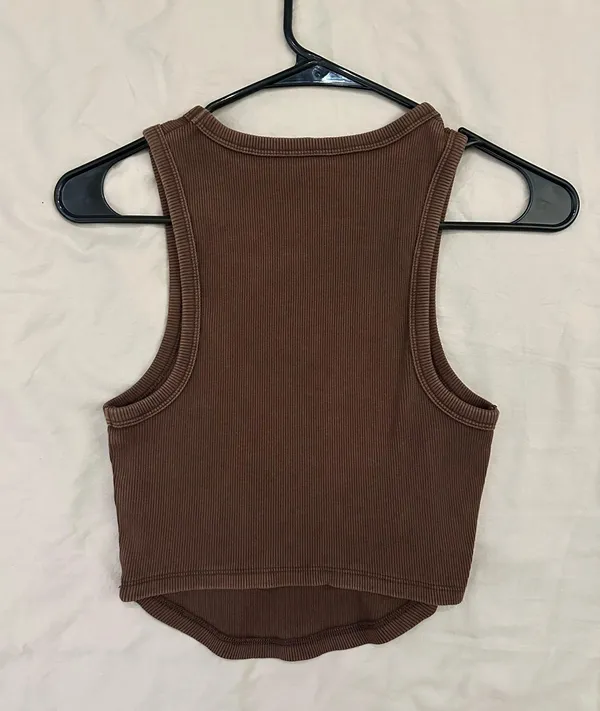 Aerie brown ribbed crop top - Image 4