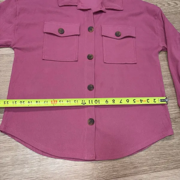 Hippie Rose Women's Boutique Pink Button Up Size Medium - Image 12