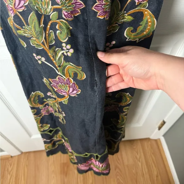 Farm Rio Black Ravenala Short Sleeve Maxi Dress XS - Image 7