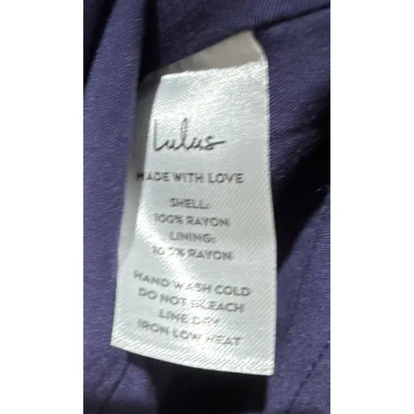 Lulus Navy Smocked Tie Strap Square Neck Sleeveless Midi Dress Medium - Image 10