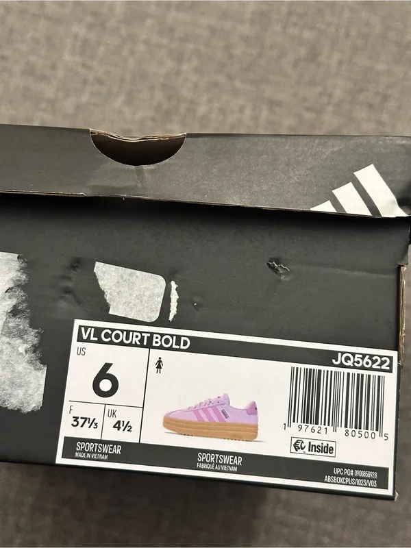 adidas Women's Purple VL Court Bold Sneakers. New size 6 - Image 11