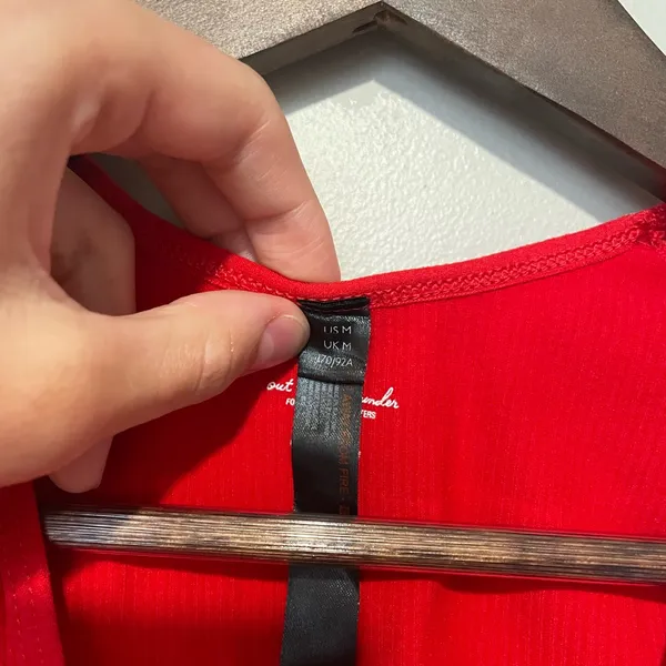 Urban Outfitters Cropped Red V-Neck - Image 2
