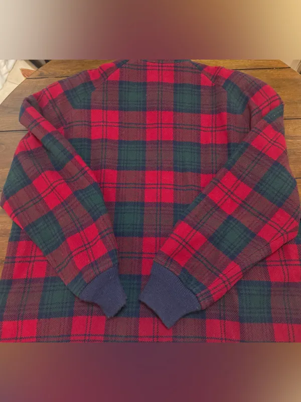 Vintage Women Pendleton Red Blue Green Plaid 100% Virgin Wool Jacket Size Large - Image 7