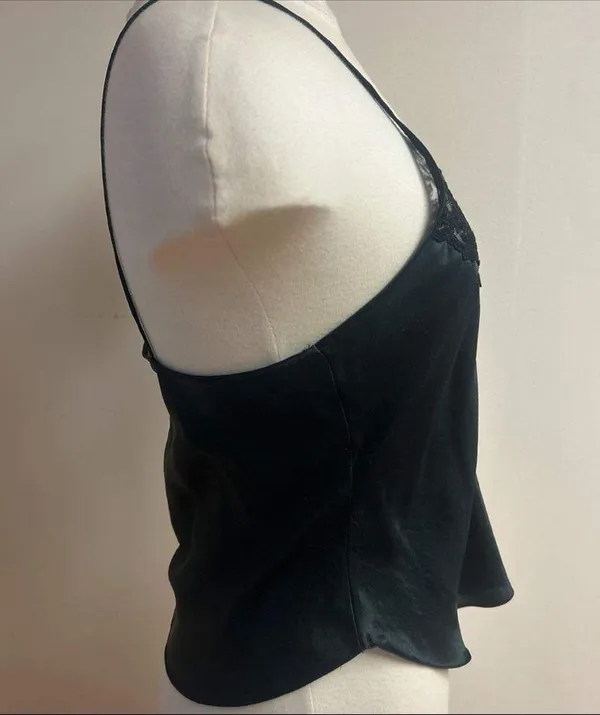 Vintage Black Lace Lingerie Top - Image 4