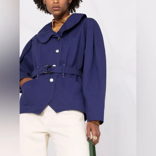 Isabel Marant Blue Dipazo Belted Denim Jacket‎ Womens Size 34 / US XS / 2 - Image 5