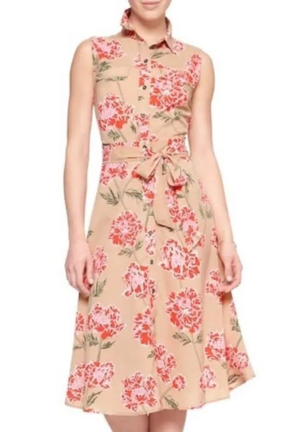 Banana Republic Button Up Floral Midi Dress - Image 8