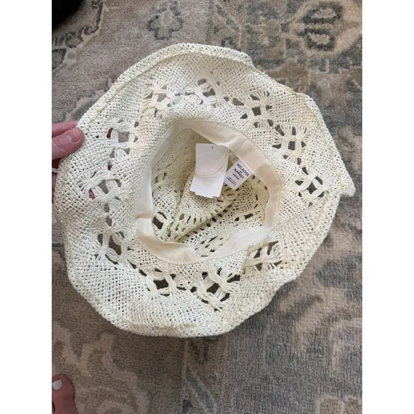 Melrose & Market Straw Hat Natural One Size NWT - Image 4