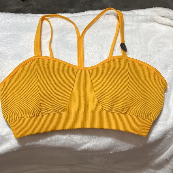 Cotton On NWT Citrus Color Seamless Bustier Crop Size L - Image 6