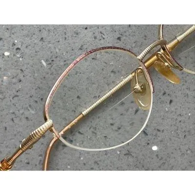 CHRISTIAN DIOR Eyeglasses Frames ONLY 49-19 01x2 Half Rim gold - Image 15