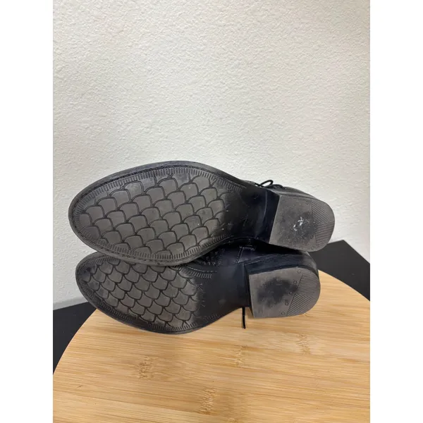 Roan by Bedstu Antonia Leather Ankle Boots 8 Black Lace Up Side Zip Block Heel‎ - Image 8