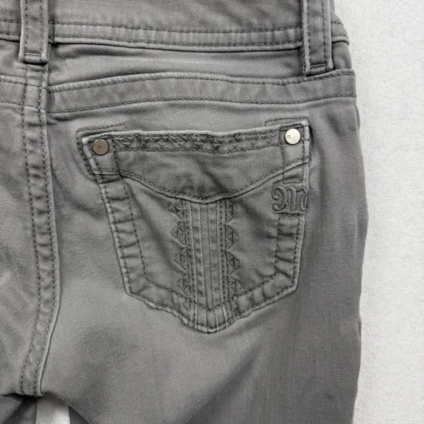 Miss Me Signature Skinny Jeans Women’s Size 27 Gray Mid Rise Stretch Denim - Image 3