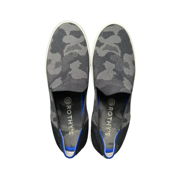 ROTHY'S Size 9 Women’s The Original Slip On Sneaker Dark GRAY CAMO GUC‎ #S88-8 - Image 5
