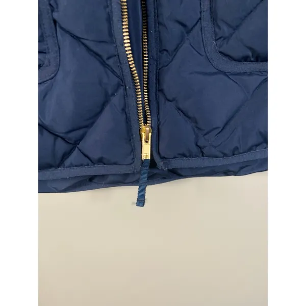 Woolrich Puffer Vest Women's L Blue Quilted‎ Duck Down Full Zip Winter Pockets - Image 2