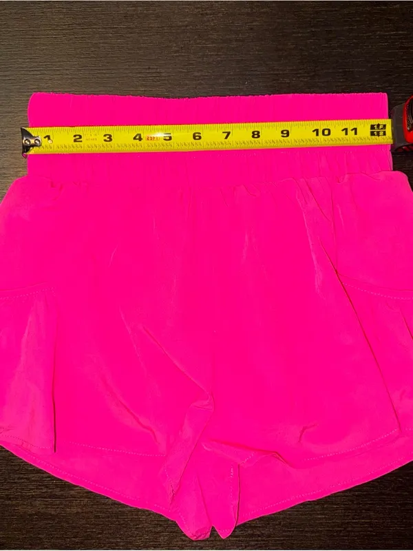 Women’s High-Waist Hot Pink Athletic Shorts With pockets! - Image 3