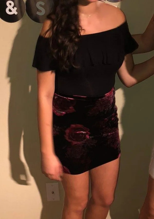 Velvet Mini Skirt - Image 4