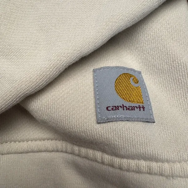 Carhartt Womens Crewneck Sweatshirt Tencel Fiber Series Loose Fit Cream‎ XS - Image 3