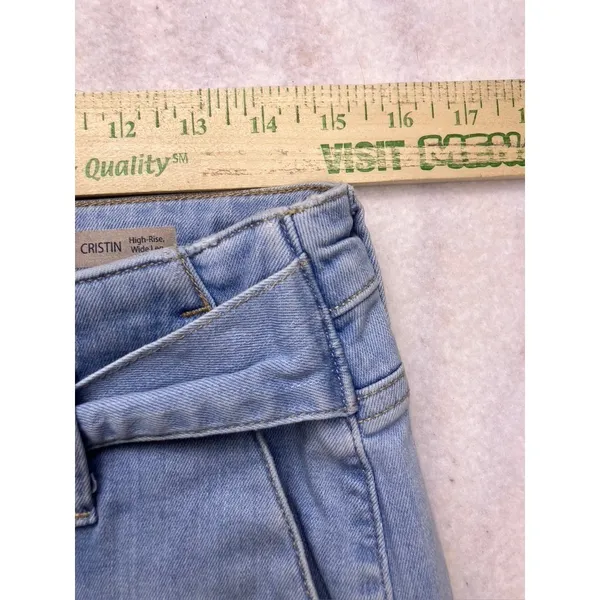 Mavi Jeans Cristin Jeans Women‎ 30 Blue High Rise Wide Leg Raw Hem Denim - Image 6