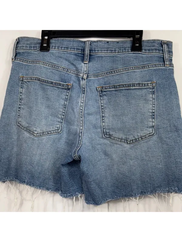 Gap Girlfriend Denim Shorts 29/8 Mid Rise Cutoff - Image 5