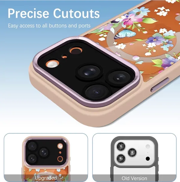 Clear Cute Flowers Floral for iPhone 17 Pro 6.3" Case - Image 2