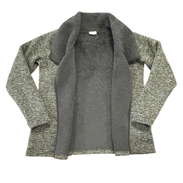 Columbia Sherpa Fleece Cardigan Gray Marled Cabin Core Gorpcore Cozy Jacket - Image 7