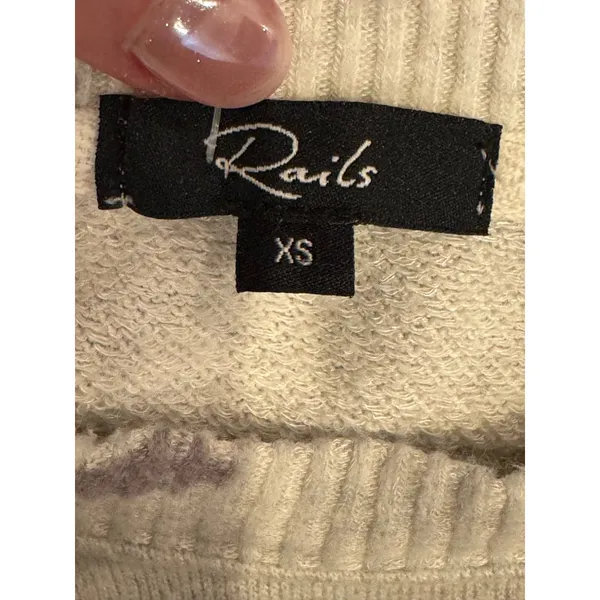 Rails Sweatshirt Women XS Gray‎ Ramona Stone Camo Pullover Athleisure Streetwear - Image 8