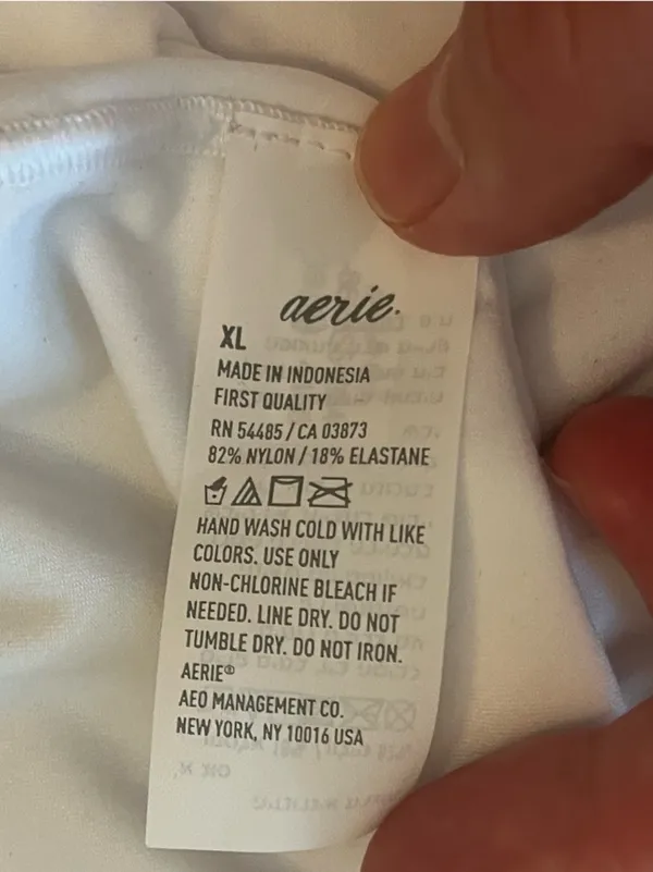 aerie White Crewneck Short Sleeve Top - Image 11