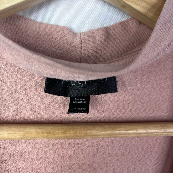 Topshop Light Dusty Pink‎ Choker Sleeveless Swing T-Shirt Dress 4 - Image 5