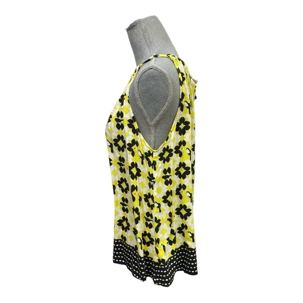 Crown & Ivy Yellow and Black Top with Tropical Tucan Bird Size L - Image 3