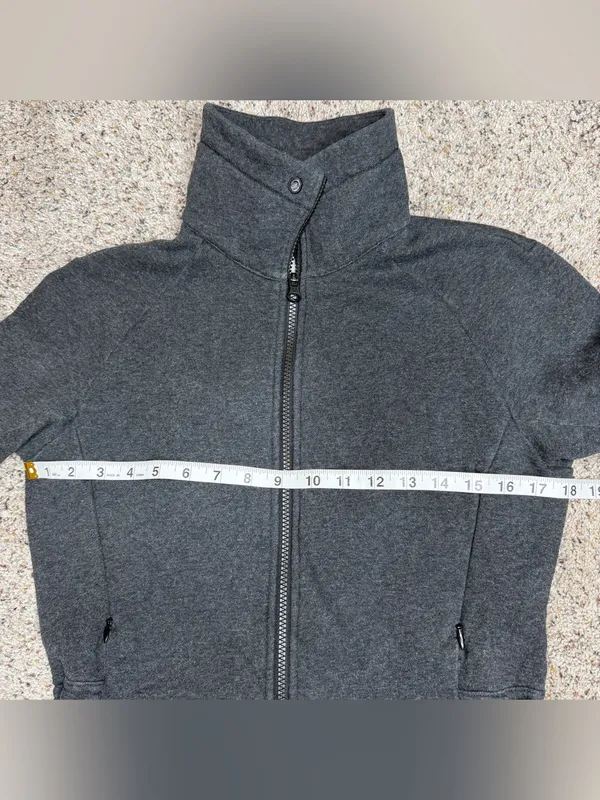 Lululemon &Go Take Off Fleece Jacket Heathered Black Gray 6 W4I61S Activewear - Image 10
