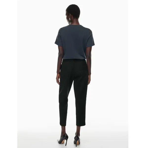 Aritzia Babaton Conan Cropped Trouser Pants Mid Rise Elastic Waist Black Size 6 - Image 7
