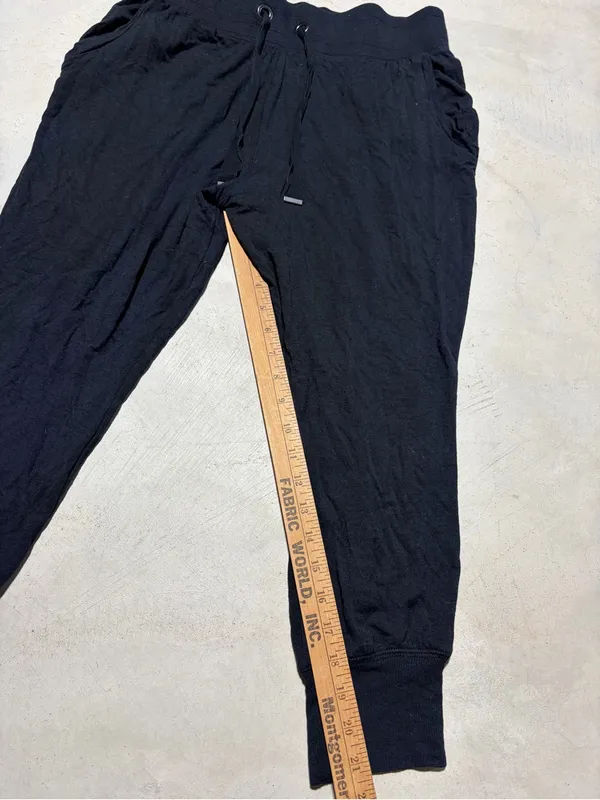 Athleta Black Jogger Pants with Drawstring Waist medium - Image 4
